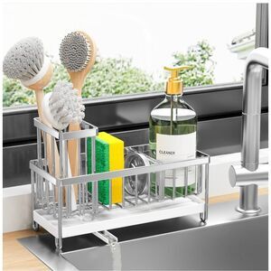 NEW Sponge Holder Kitchen Sink Caddy Rustproof Drains